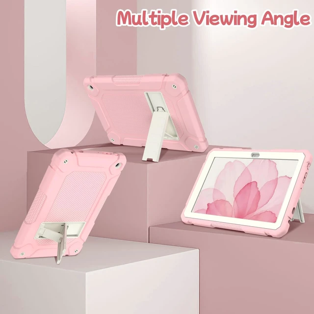 Alt view image 2 of 6 - Tablet Case for 10-Inch with Kickstand Pink+Beige