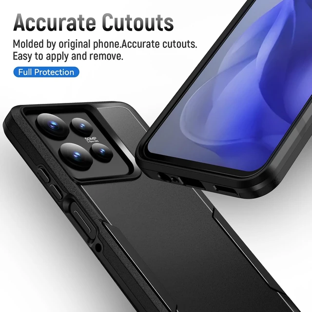 Alt view image 6 of 6 - for Moto G Power 2025 Case with Screen Protection: Heavy Duty Protective Shockproof and Scratch Proof Cell Phone case for Motorola Moto G Power 2025-Black