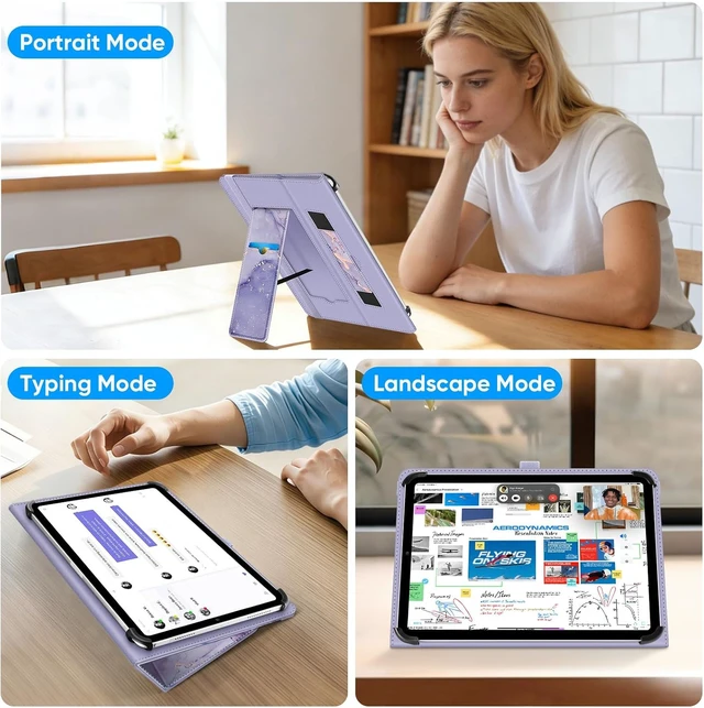 Alt view image 3 of 7 - Fintie Universal 9-11 inch Tablet Case - Folio Stand Cover with Hand Strap