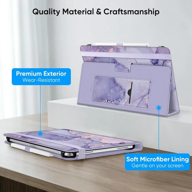 Alt view image 7 of 7 - Fintie Universal 9-11 inch Tablet Case - Folio Stand Cover with Hand Strap