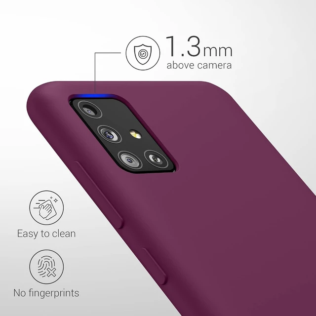 Alt view image 3 of 7 - Case Compatible with Galaxy A51 Case - TPU Silicone Phone Cover with Soft Finish - Bordeaux Violet