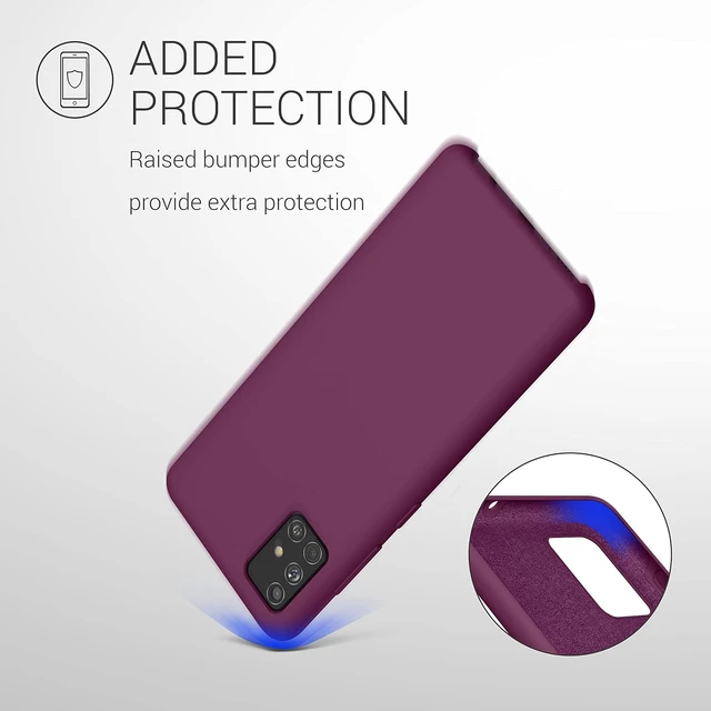 Alt view image 5 of 7 - Case Compatible with Galaxy A51 Case - TPU Silicone Phone Cover with Soft Finish - Bordeaux Violet