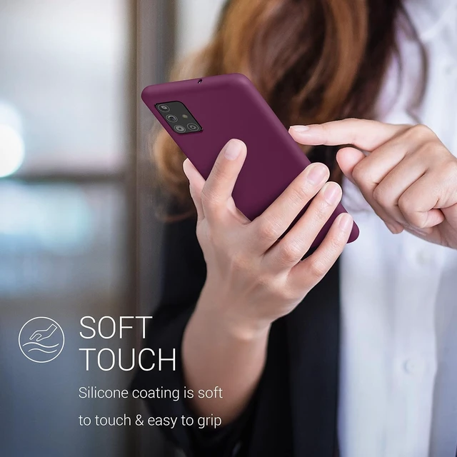 Alt view image 4 of 7 - Case Compatible with Galaxy A51 Case - TPU Silicone Phone Cover with Soft Finish - Bordeaux Violet