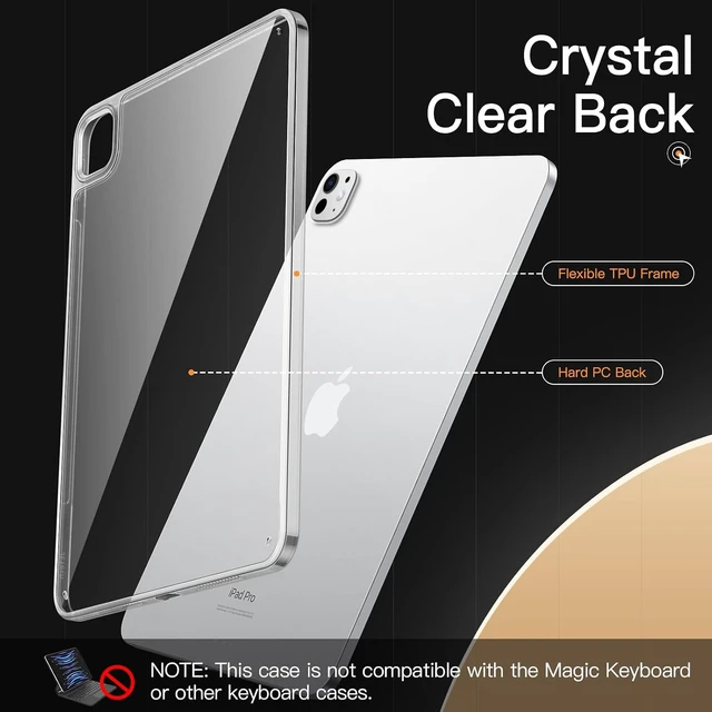 Alt view image 3 of 6 - Clear Case for iPad Pro 13 M5/M4 (2025/2024) Anti-Yellowing