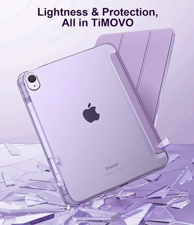 Alt view image 4 of 7 - Case for iPad Air 11 Inch M4/M3/M2 Air 5th/4th Gen Taro Purple