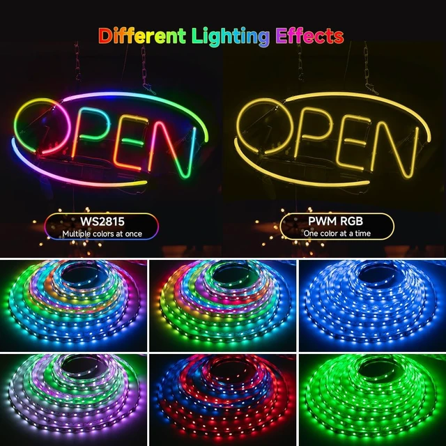 Alt view image 3 of 7 - WS2815 S-Flex Design 16.4ft 300 LEDs Total 7mm Width 12VDC