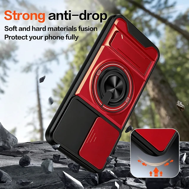 Alt view image 6 of 7 - for Galaxy A37 5G Phone Case with Screen Protector Red