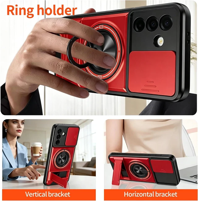 Alt view image 7 of 7 - for Galaxy A37 5G Phone Case with Screen Protector Red