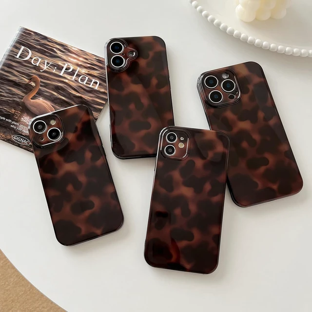 Alt view image 2 of 7 - Compatible with for iPhone 14 Case Tortoise Shell Chic Amber Brown Print Leopard Classic Soft TPU Protective Shockproof Case for iPhone 14 6.1 Color2