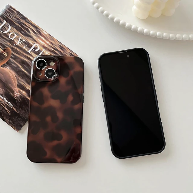 Alt view image 3 of 7 - Compatible with for iPhone 14 Case Tortoise Shell Chic Amber Brown Print Leopard Classic Soft TPU Protective Shockproof Case for iPhone 14 6.1 Color2