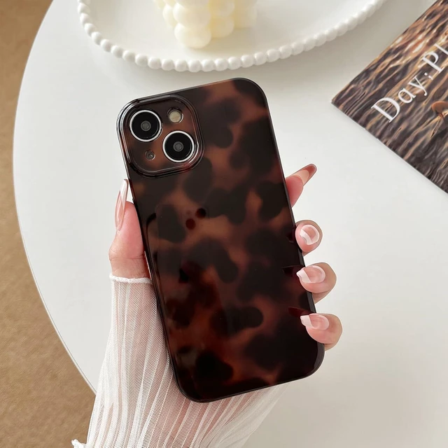 Alt view image 4 of 7 - Compatible with for iPhone 14 Case Tortoise Shell Chic Amber Brown Print Leopard Classic Soft TPU Protective Shockproof Case for iPhone 14 6.1 Color2