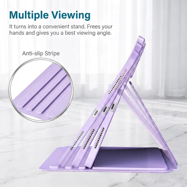 Alt view image 6 of 7 - for iPad A16 11th/10th Gen Glitter Case with Pencil Holder -Purple