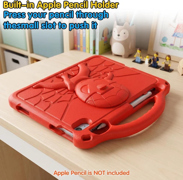 Alt view image 7 of 7 - Kids Case for iPad A16 11th Generation 2025/iPad 10th Generation 2022 Red