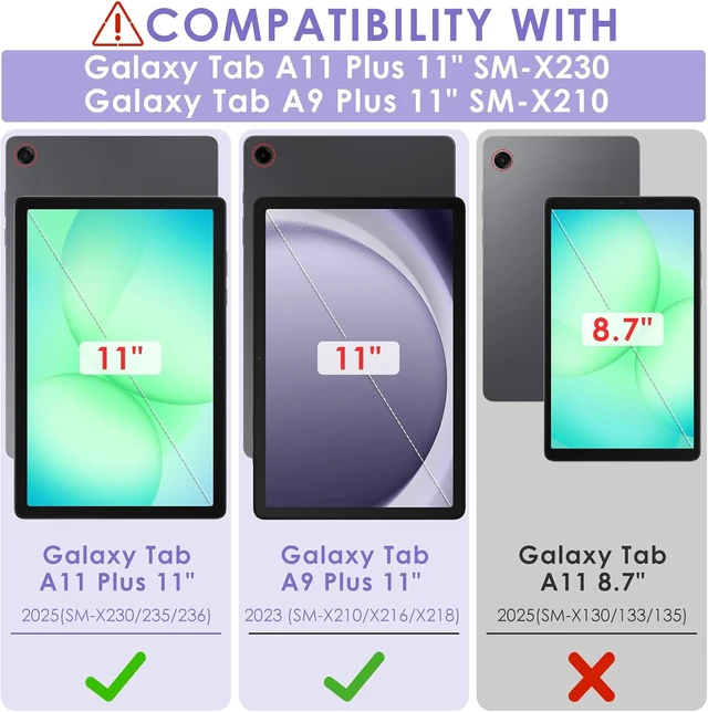 Alt view image 2 of 7 - Silicone Case for Tab A11+ Plus 11/A9+ Plus Dazzling Pink
