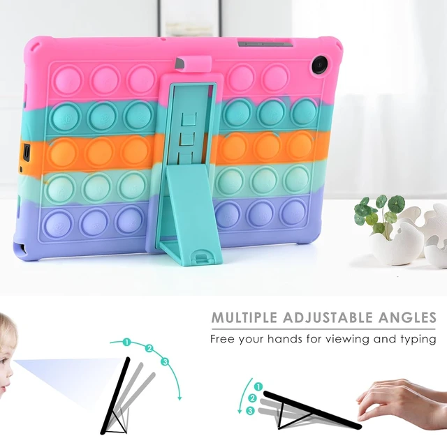 Alt view image 3 of 7 - Silicone Case for Tab A11+ Plus 11/A9+ Plus Dazzling Pink