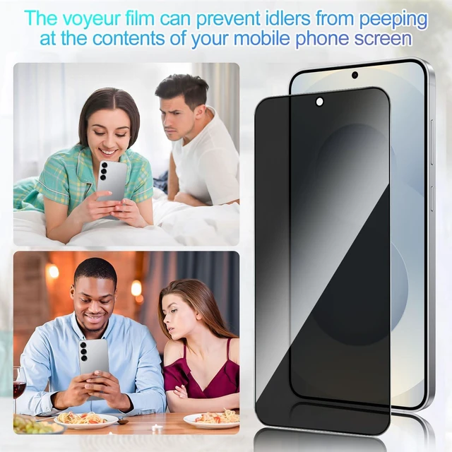 Alt view image 3 of 7 - 2 Pack Privacy Screen Protector for Galaxy S25