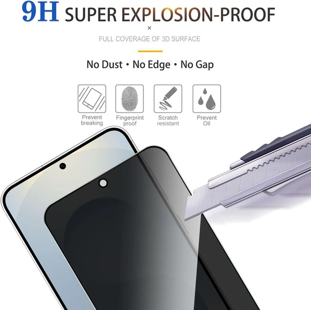 Alt view image 5 of 7 - 2 Pack Privacy Screen Protector for Galaxy S25