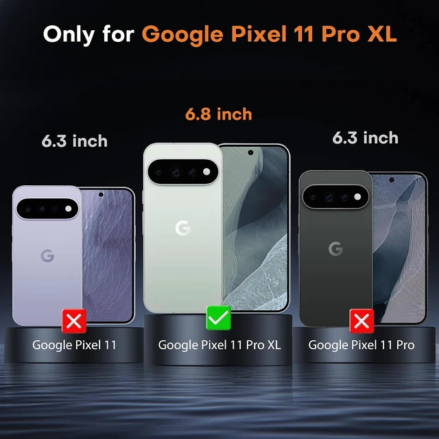 Alt view image 2 of 7 - 3+2 Pack for Google Pixel 11 Pro XL Screen Protector 6.8 Inch