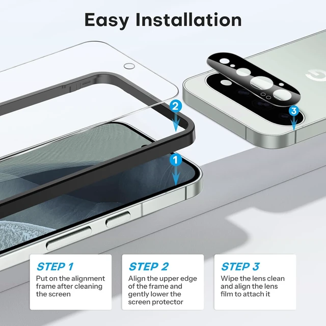 Alt view image 5 of 7 - 3+2 Pack for Google Pixel 11 Pro XL Screen Protector 6.8 Inch