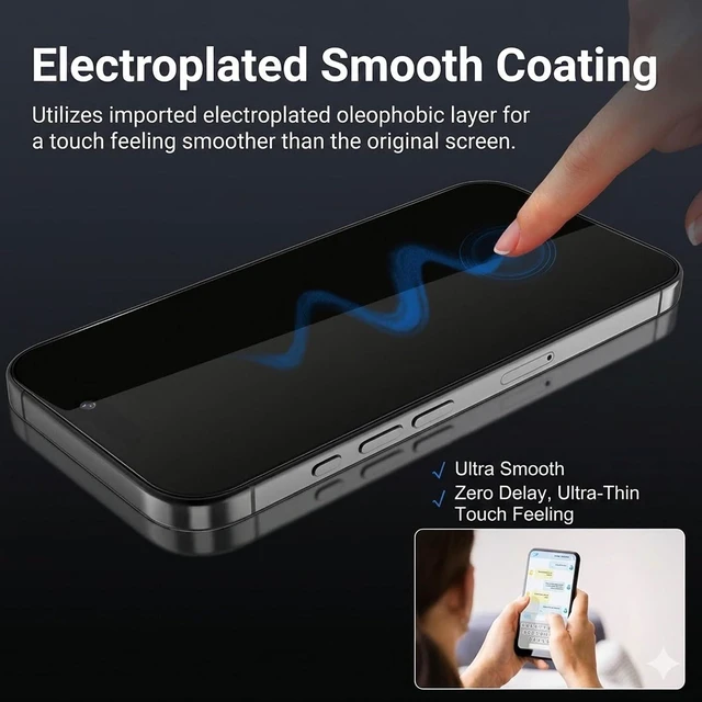 Alt view image 5 of 7 - Screen Protector for iPhone 17 Air 6.5-Inch 2 Pack