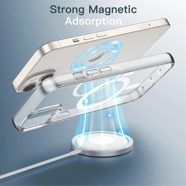 Alt view image 3 of 7 - Magnetic Case for iPhone 13 Clear