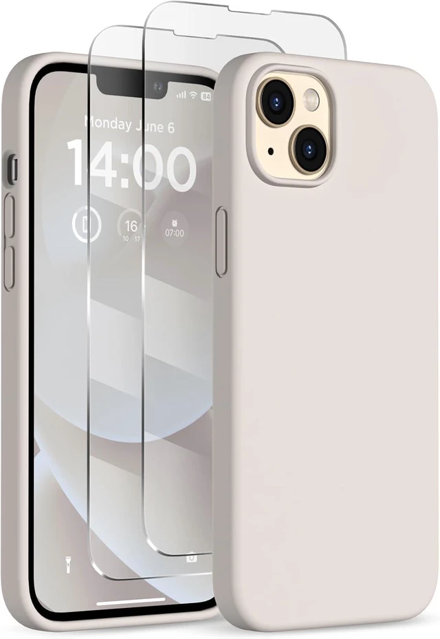 Main image of Silicone for iPhone 14 Case Phone Cover Stone