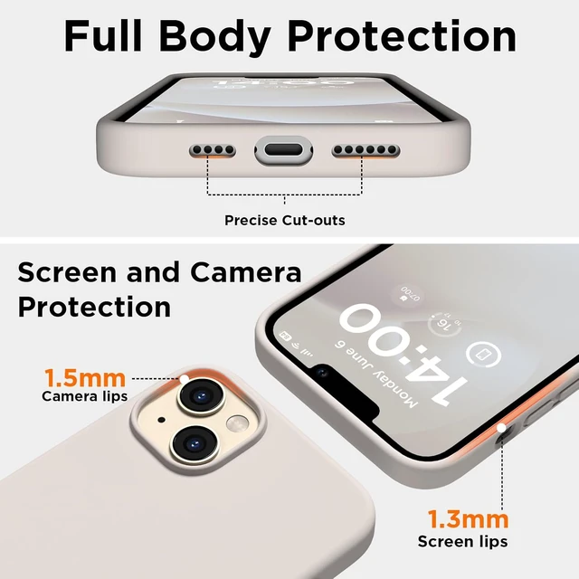 Alt view image 3 of 7 - Silicone for iPhone 14 Case Phone Cover Stone