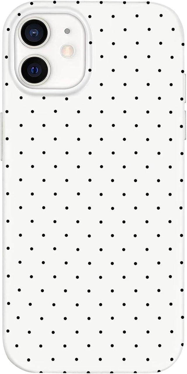 Main image of for iPhone 11 Case Cute Polka Dot Aesthetic Design Simple Cover 6.1 Thin Slim Anti-Scratch Soft TPU Bumper Shockproof Rubber Protective Phone Cases for Women Girls Girly Boys White