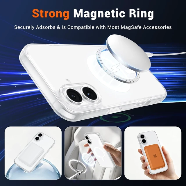 Alt view image 3 of 7 - Magnetic for iPhone 16 Case Clear