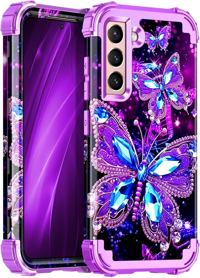 Main image of for Galaxy S21 5G Case Glow in The Dark Three Layer Heavy Duty Shockproof Full Body Protection Hard Plastic Bumper+Soft Silicone Case for Galaxy S21 6.2 inch Dark