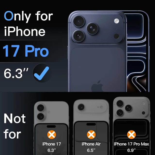 Alt view image 2 of 7 - Anti-Reflective 9H+ Screen Protector for iPhone 17 Pro 2-Pack