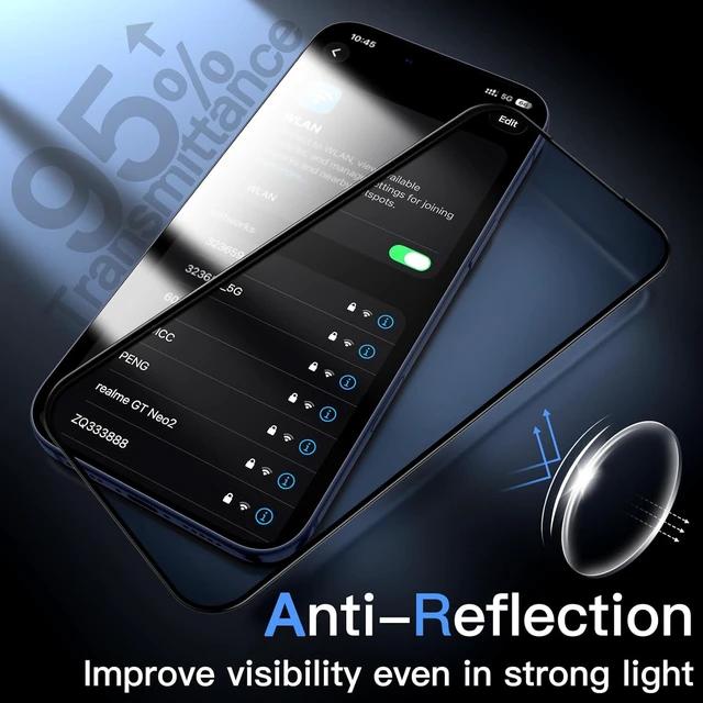 Alt view image 3 of 7 - Anti-Reflective 9H+ Screen Protector for iPhone 17 Pro 2-Pack