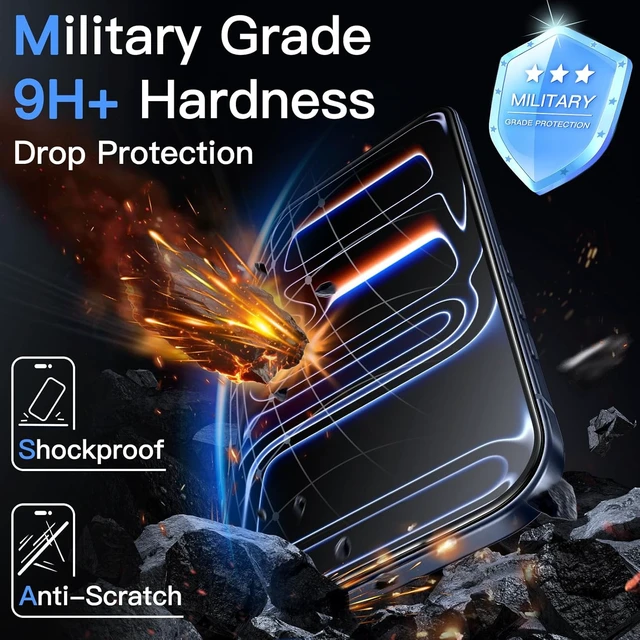 Alt view image 6 of 7 - Anti-Reflective 9H+ Screen Protector for iPhone 17 Pro 2-Pack