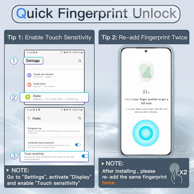 Alt view image 2 of 7 - Privacy Screen Protector for Galaxy S26 2+2 Pack
