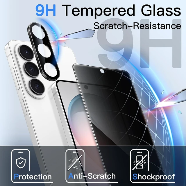 Alt view image 6 of 7 - Privacy Screen Protector for Galaxy S26 2+2 Pack