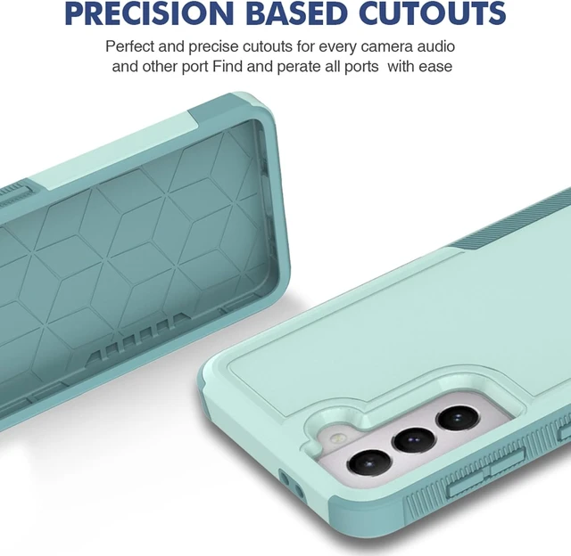 Alt view image 6 of 7 - for Galaxy S21 Case: Dual Layer Protective Heavy Duty Cell Phone Cover Shockproof Rugged with Screen Protector - Military Protection Bumper Tough - Galaxy S21 5G 2021 6.2 inch Green
