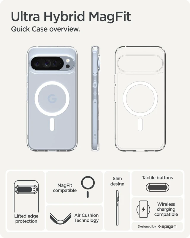 Alt view image 3 of 7 - Ultra Hybrid MagFit for Pixel 10/Pro Case Clear White