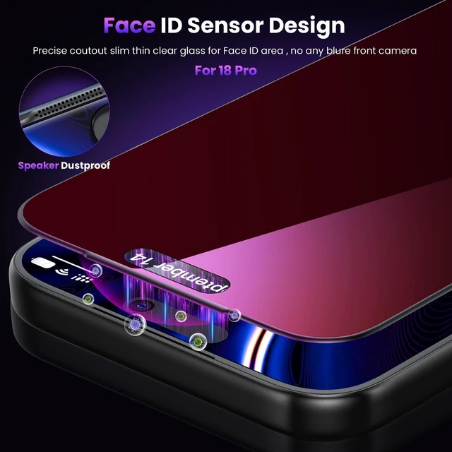 Alt view image 6 of 6 - for iPhone 18 Pro Privacy Screen Protector - Colored Gradient