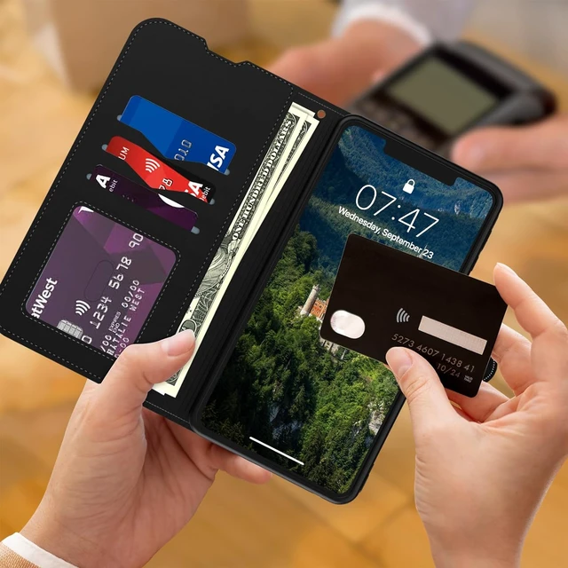 Alt view image 3 of 7 - for Galaxy A17 5G Wallet Case with Credit Card Slots Holder PU Leather Shockproof RFID Blocking Cover for Galaxy A17 5G Bible Philippians 4-13
