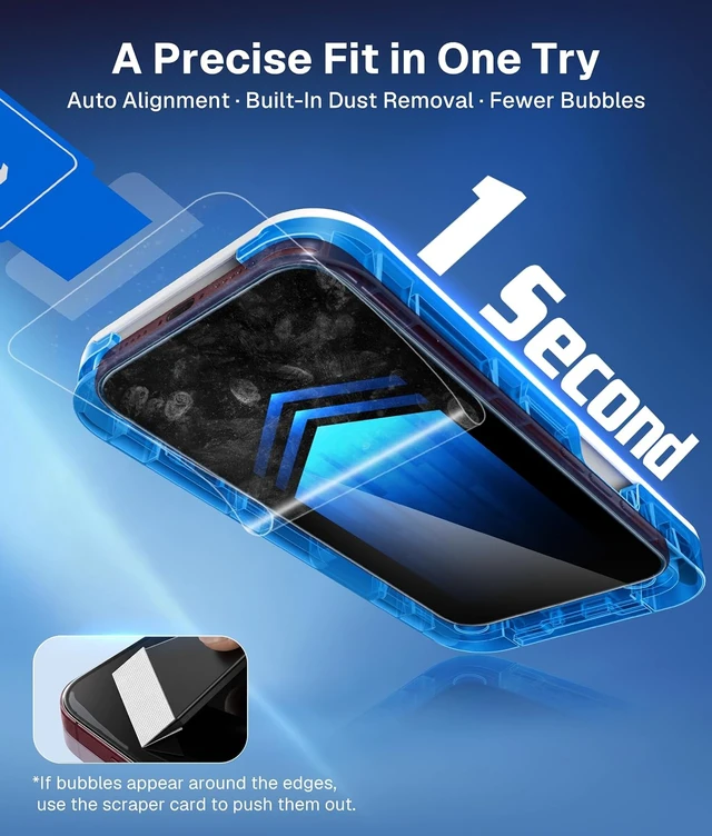 Alt view image 4 of 7 - 3 Pack for iPhone 18 Pro Max/iPhone 17 Pro Max Screen Protector 6.9