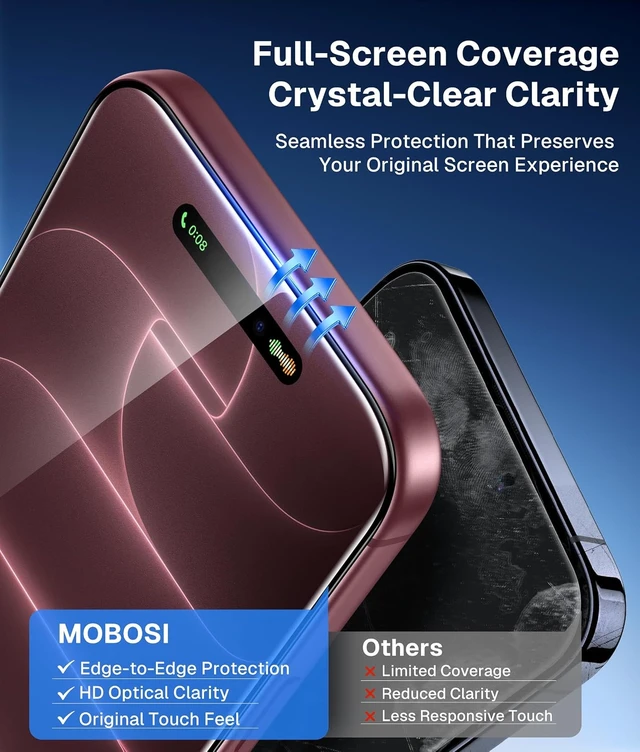 Alt view image 7 of 7 - 3 Pack for iPhone 18 Pro Max/iPhone 17 Pro Max Screen Protector 6.9