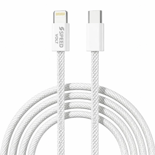 Main image of USB C to Lightning Cable for iPhone 14/13/12/11/SE 27W Fast Charging Cord Braided Nylon iPhone Charger Cable Sync & Charge Cable with Bend-Resistant Ends White (6.6 FT 79 Inches)
