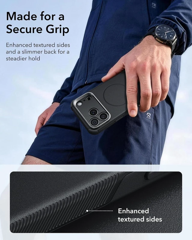 Alt view image 6 of 7 - Cyber Tough for iPhone 18 Pro/17 Pro Case with Flex Stand Black