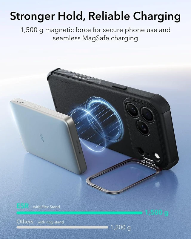 Alt view image 7 of 7 - Cyber Tough for iPhone 18 Pro/17 Pro Case with Flex Stand Black
