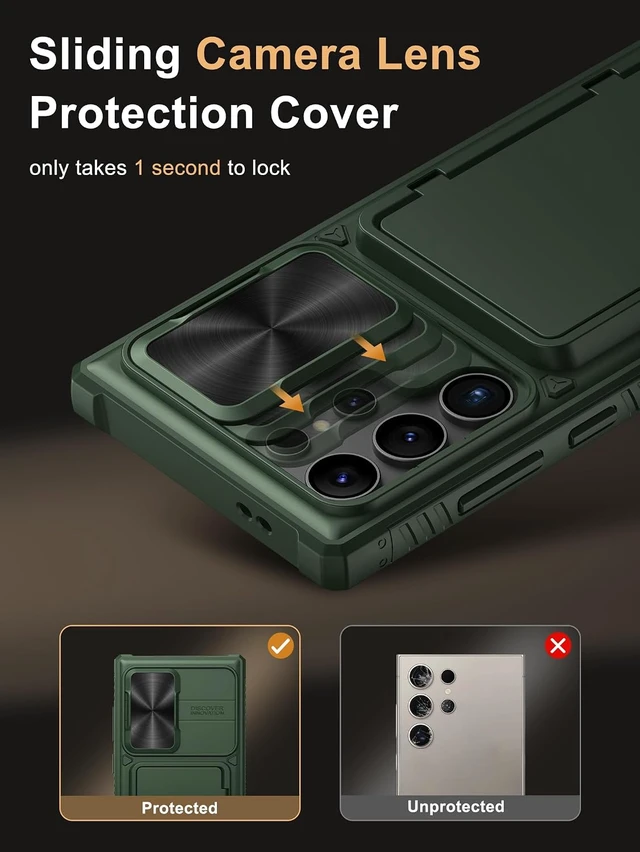 Alt view image 4 of 7 - for Galaxy S24 Ultra Case Wallet with Card Holder Green