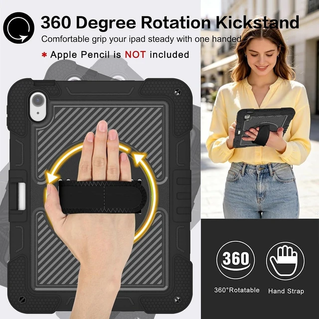Alt view image 4 of 7 - Case for iPad (A16) 11th/10th Generation 11/10.9 Black