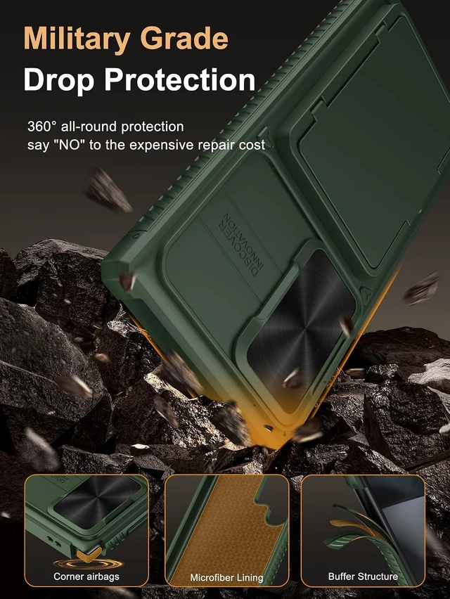 Alt view image 5 of 7 - for Galaxy S24 Ultra Case Wallet with Card Holder Green