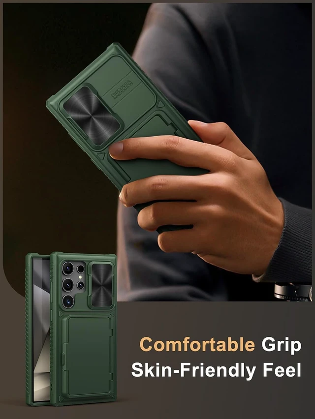 Alt view image 7 of 7 - for Galaxy S24 Ultra Case Wallet with Card Holder Green