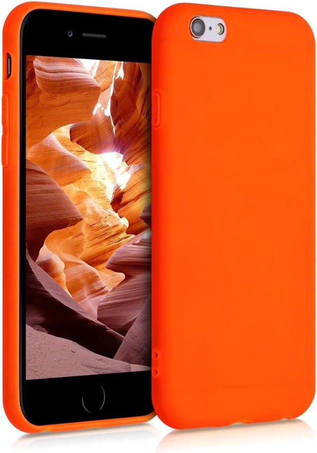 Main image of Case Compatible with iPhone 6 / 6S Case - Soft Slim Protective TPU Silicone Cover - Neon Orange