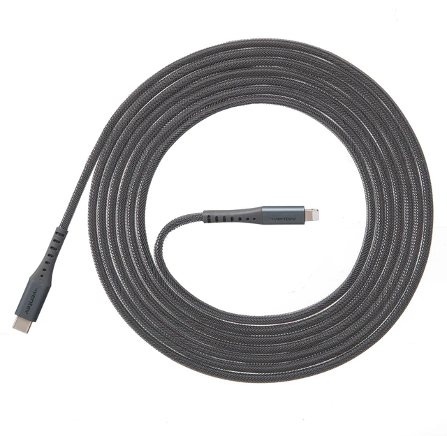 Main image of USB C to Lightning High-Speed Ultra Durable Alloy Cable for iPhone 1-14 AirPods iPads and More Devices (10 Foot Gray)